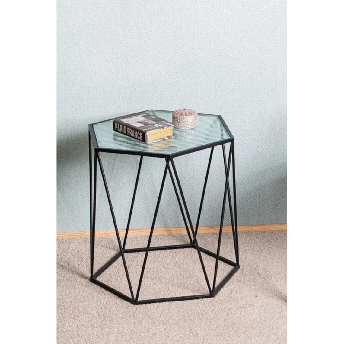 3S. x Home table d'appoint plateaux en verre trempé décoratif Sale