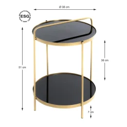 3S. x Home table d'appoint plateaux miroir Clearance