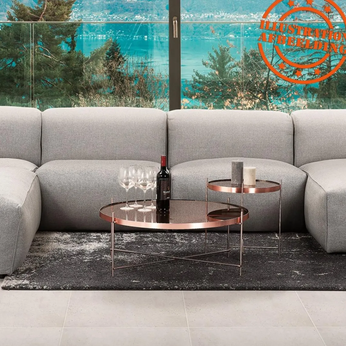 ALTEREGO Table d'appoint pliable 'KOLOS' couleur cuivre Discount