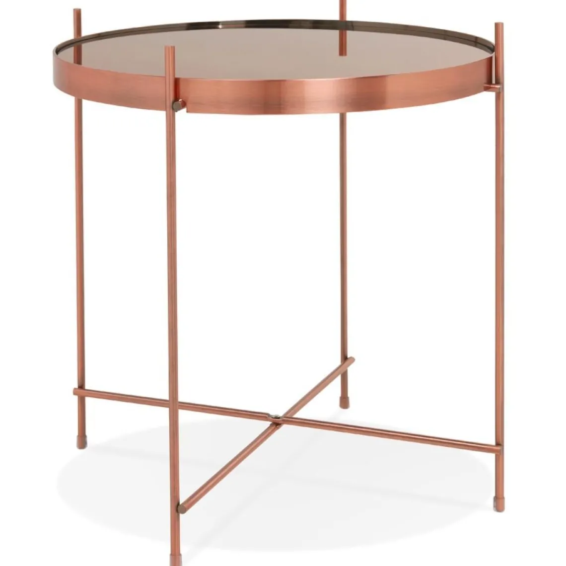 ALTEREGO Table d'appoint pliable 'KOLOS' couleur cuivre Discount