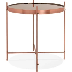 ALTEREGO Table d'appoint pliable 'KOLOS' couleur cuivre Discount