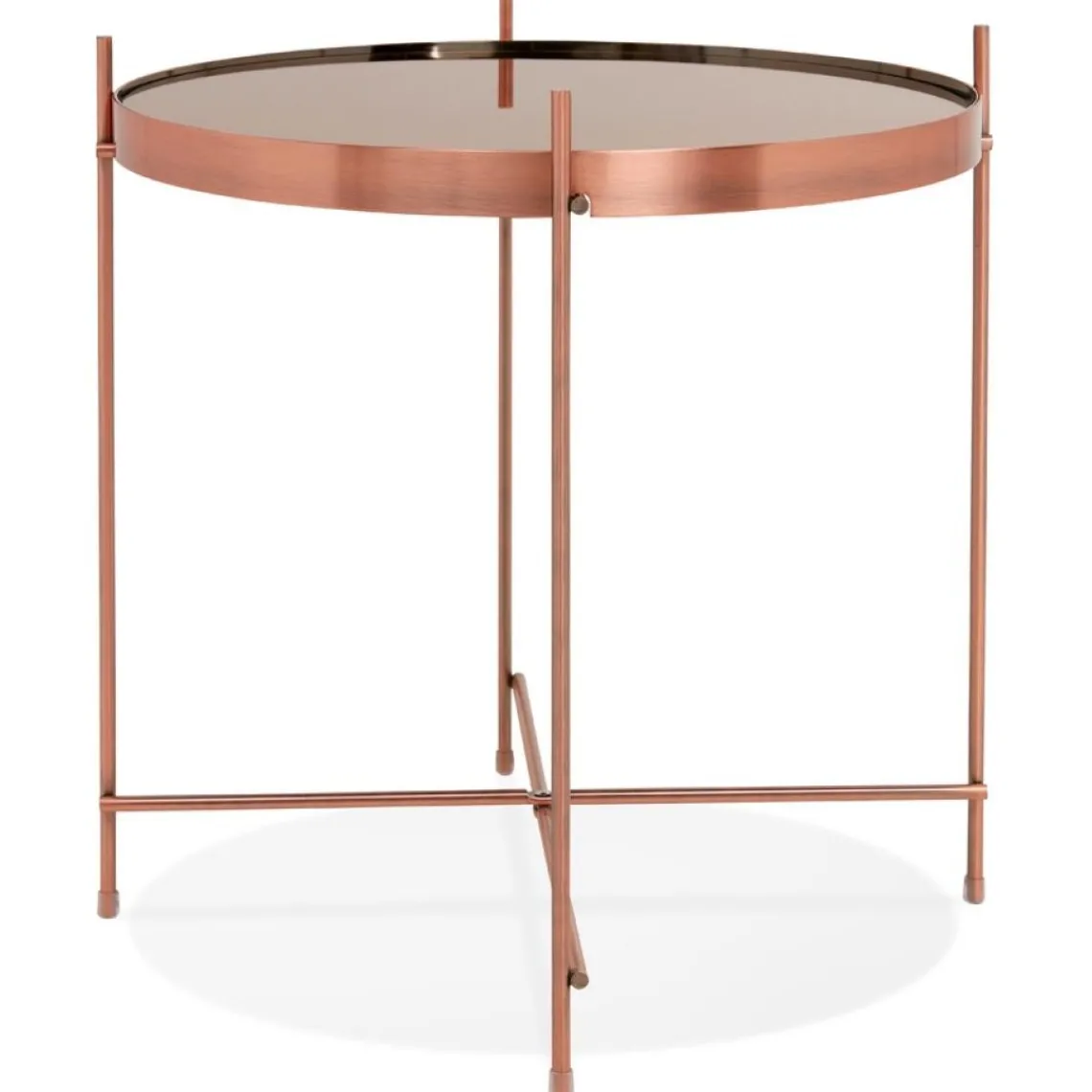 ALTEREGO Table d'appoint pliable 'KOLOS' couleur cuivre Discount