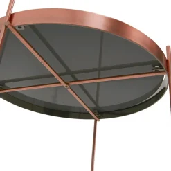 ALTEREGO Table d'appoint pliable 'KOLOS' couleur cuivre Discount