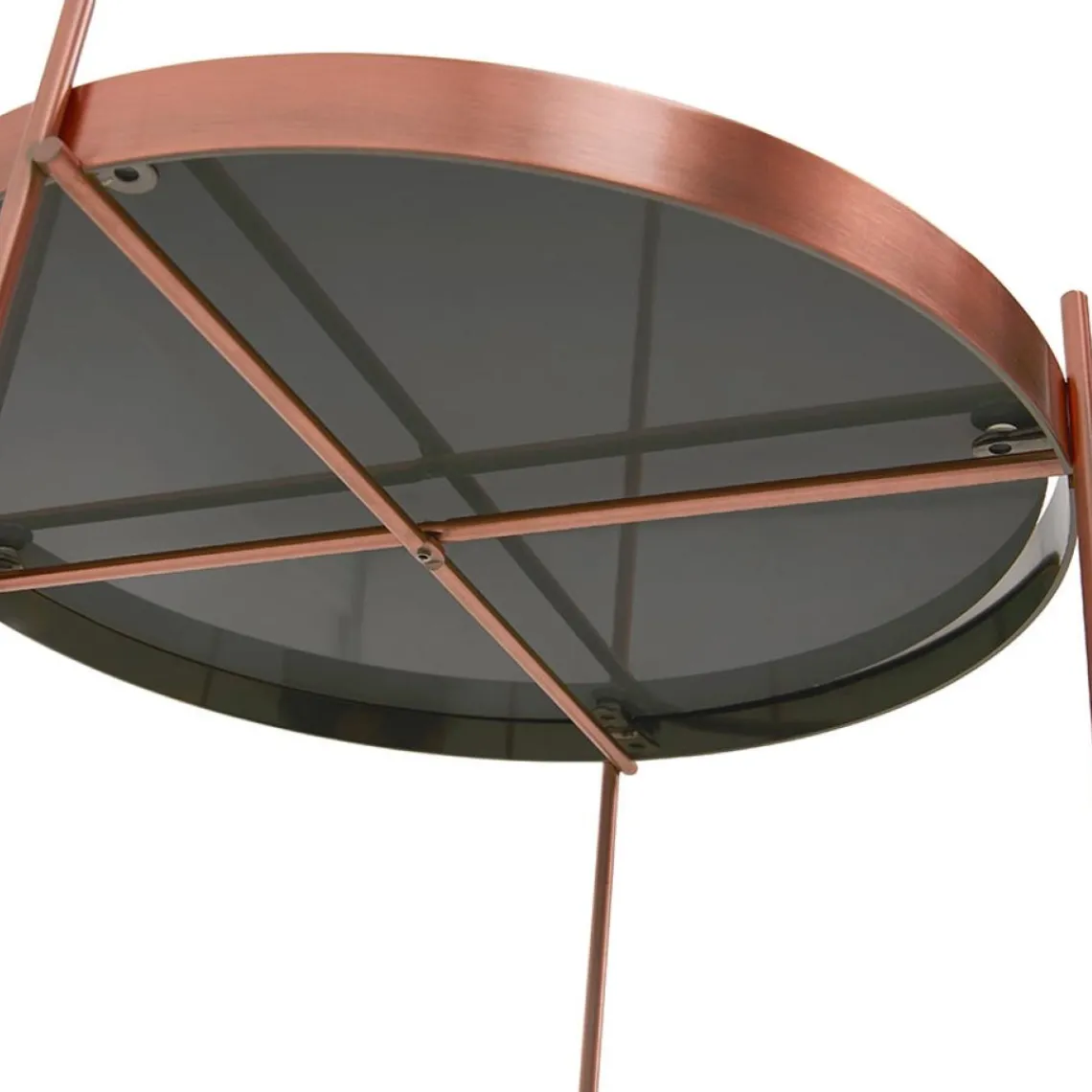 ALTEREGO Table d'appoint pliable 'KOLOS' couleur cuivre Discount