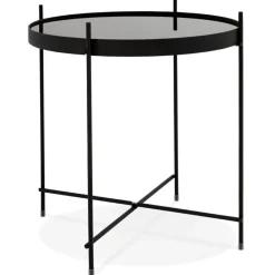 ALTEREGO Table d'appoint pliable 'KOLOS' noire Sale