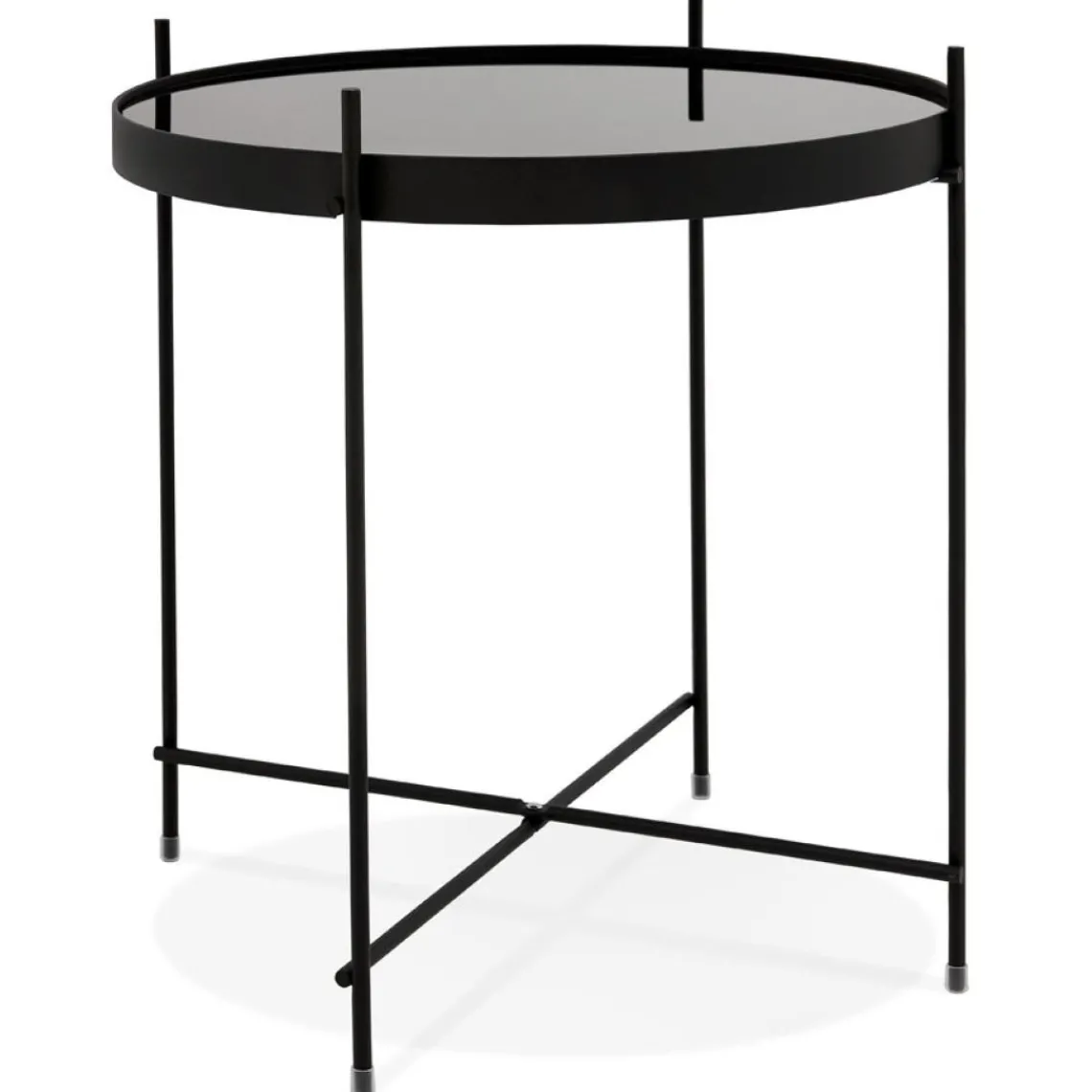 ALTEREGO Table d'appoint pliable 'KOLOS' noire Sale
