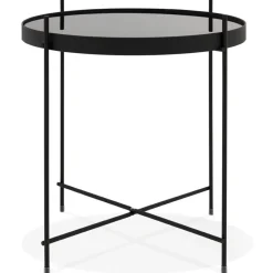 ALTEREGO Table d'appoint pliable 'KOLOS' noire Sale