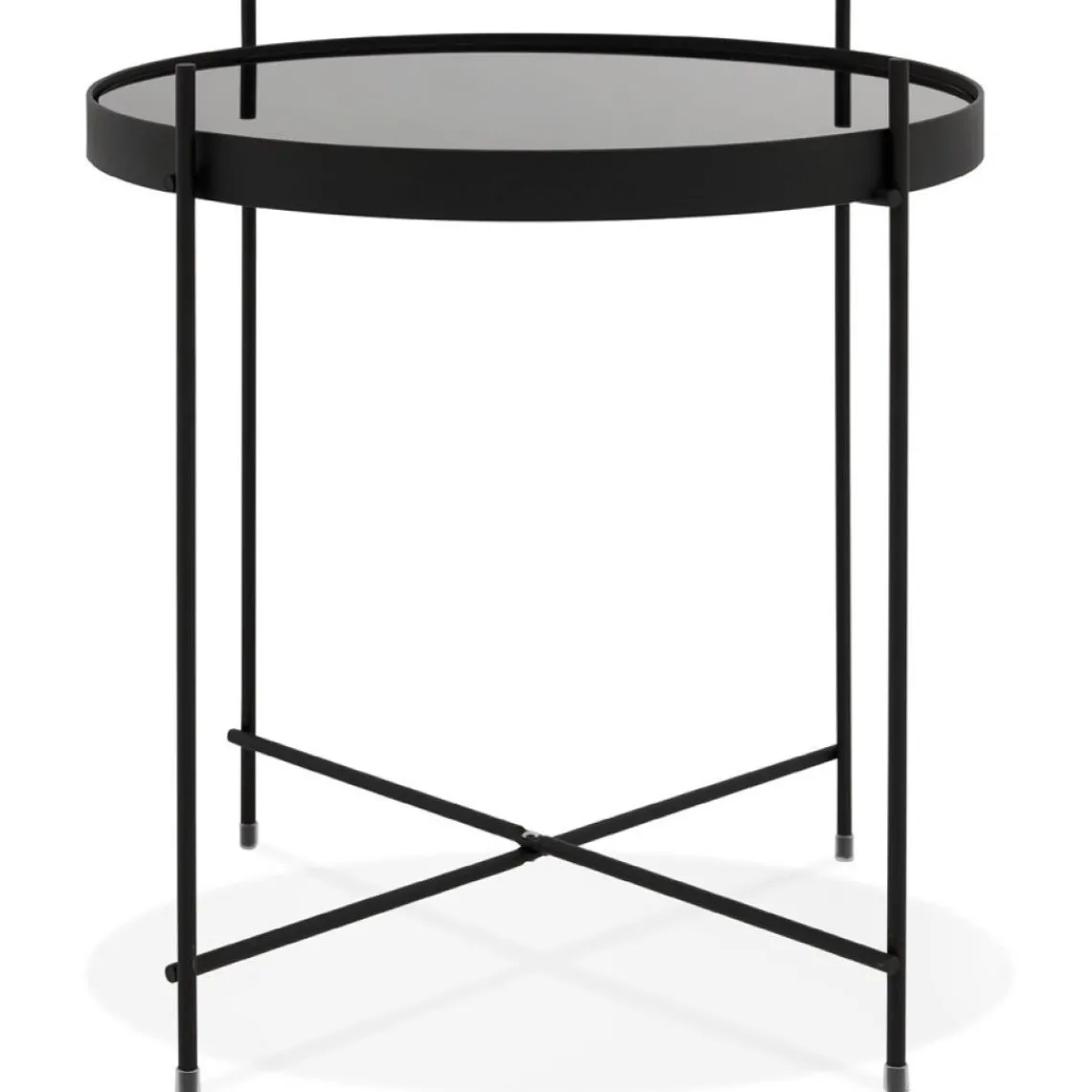ALTEREGO Table d'appoint pliable 'KOLOS' noire Sale