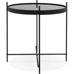 ALTEREGO Table d'appoint pliable 'KOLOS' noire Sale