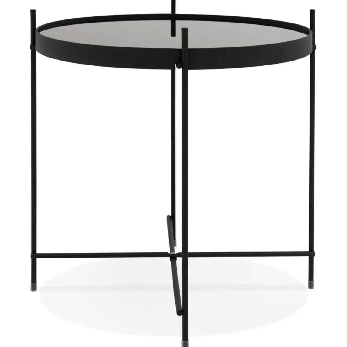 ALTEREGO Table d'appoint pliable 'KOLOS' noire Sale