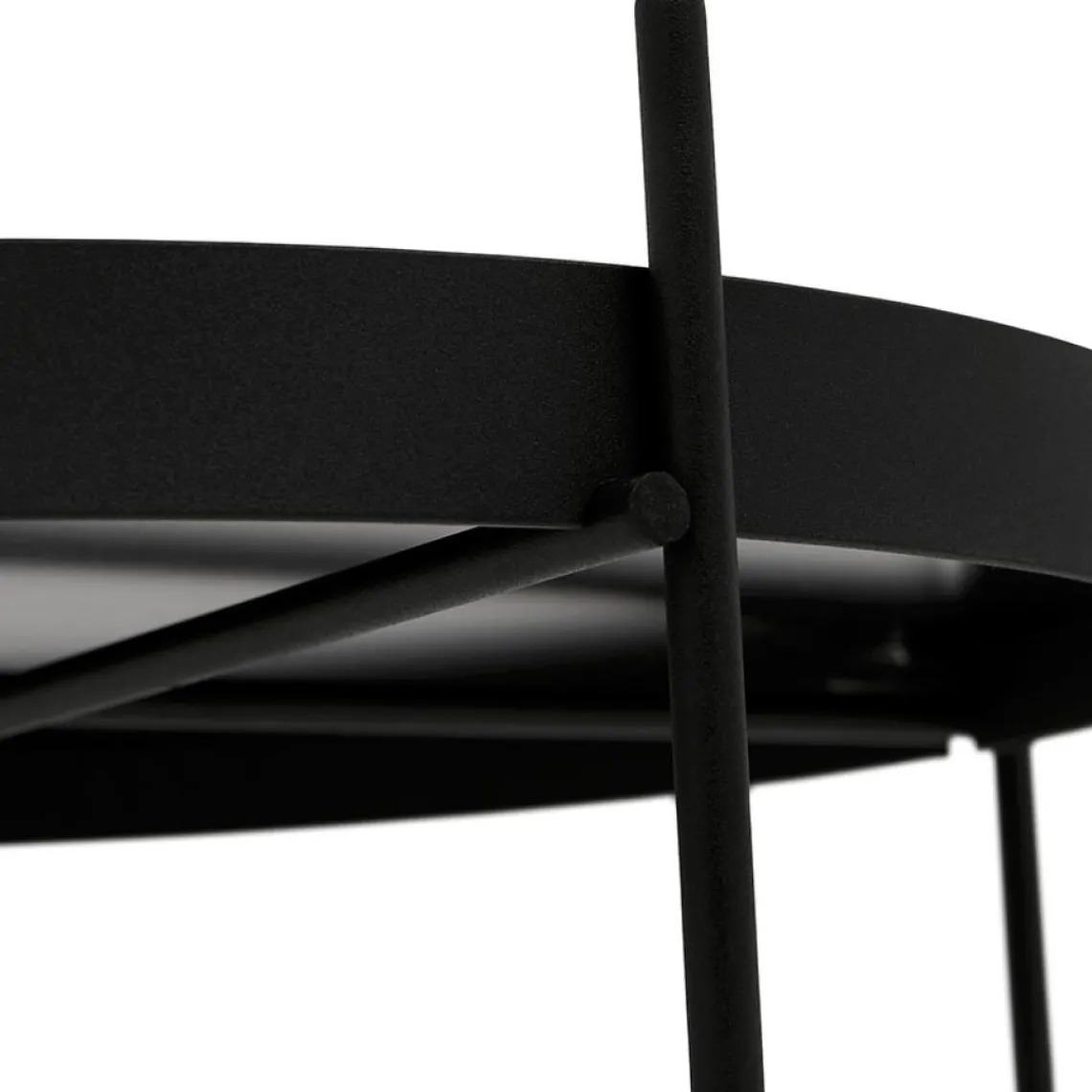 ALTEREGO Table d'appoint pliable 'KOLOS' noire Sale