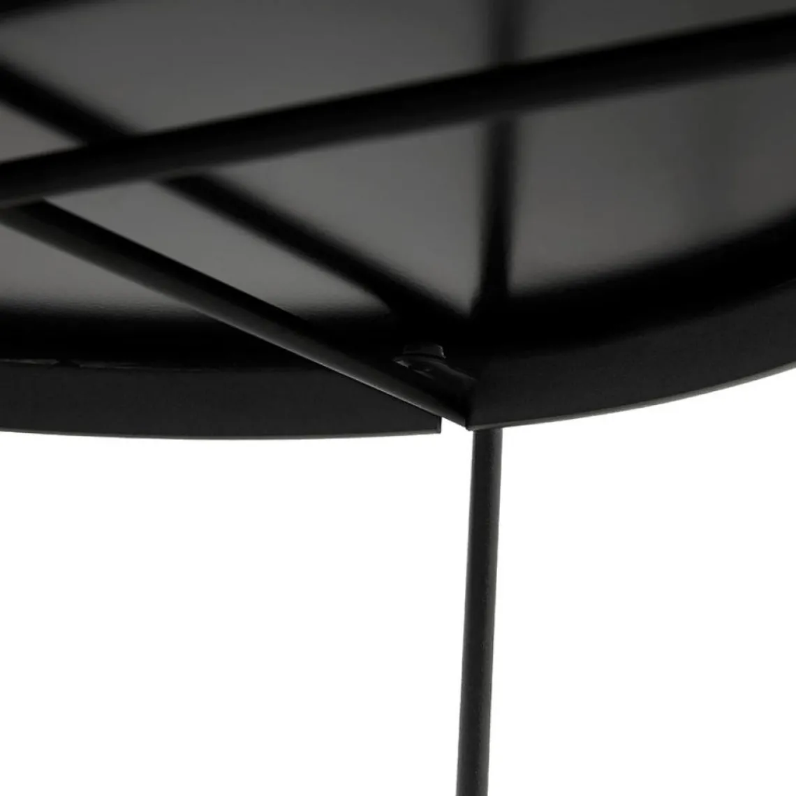 ALTEREGO Table d'appoint pliable 'KOLOS' noire Sale