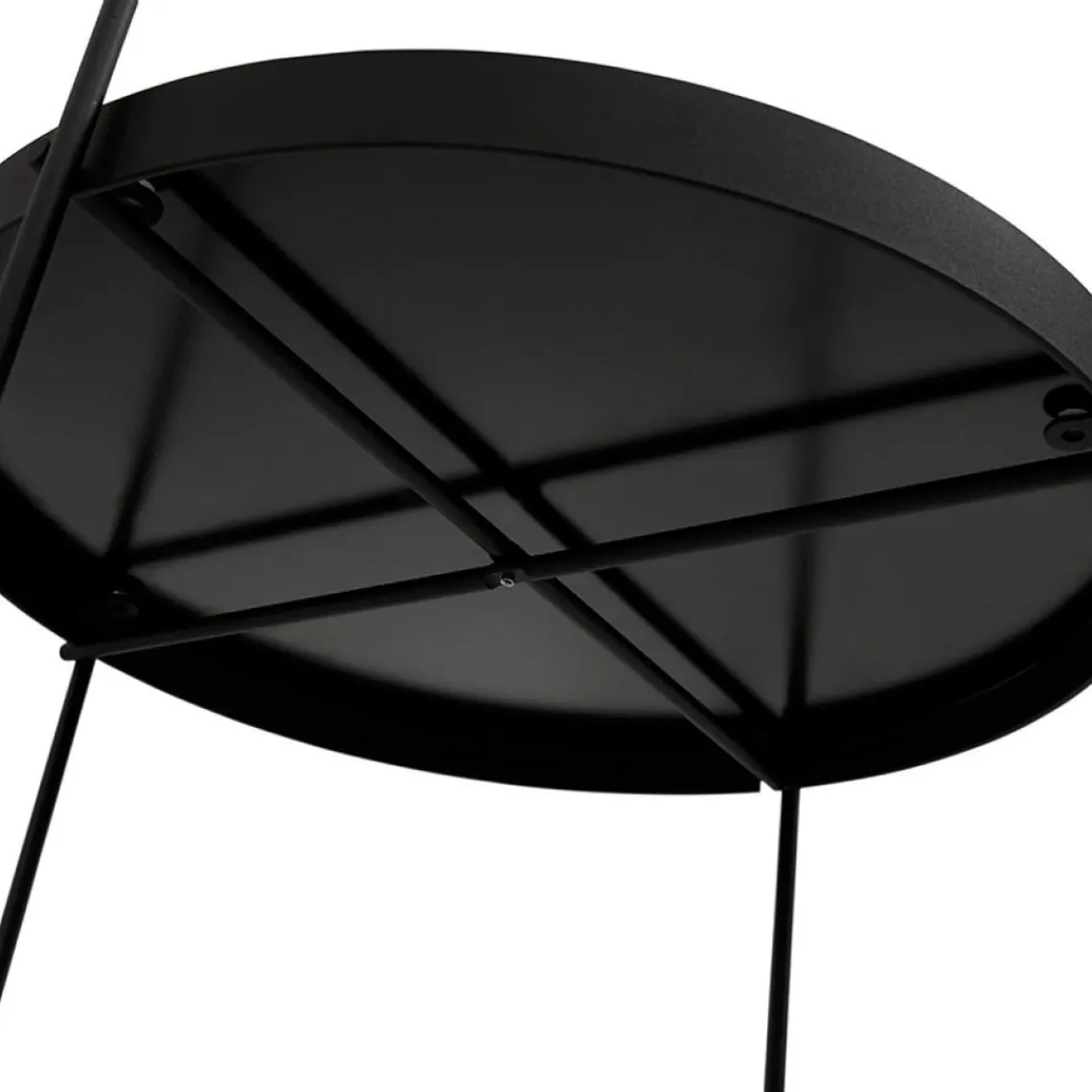 ALTEREGO Table d'appoint pliable 'KOLOS' noire Sale