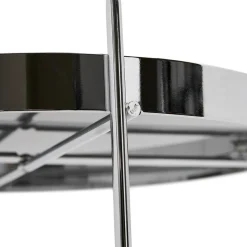 ALTEREGO Table d'appoint pliable 'KOLOS' couleur chrome Hot