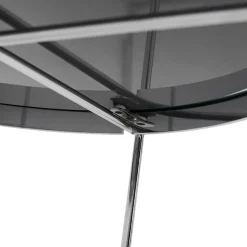 ALTEREGO Table d'appoint pliable 'KOLOS' couleur chrome Hot