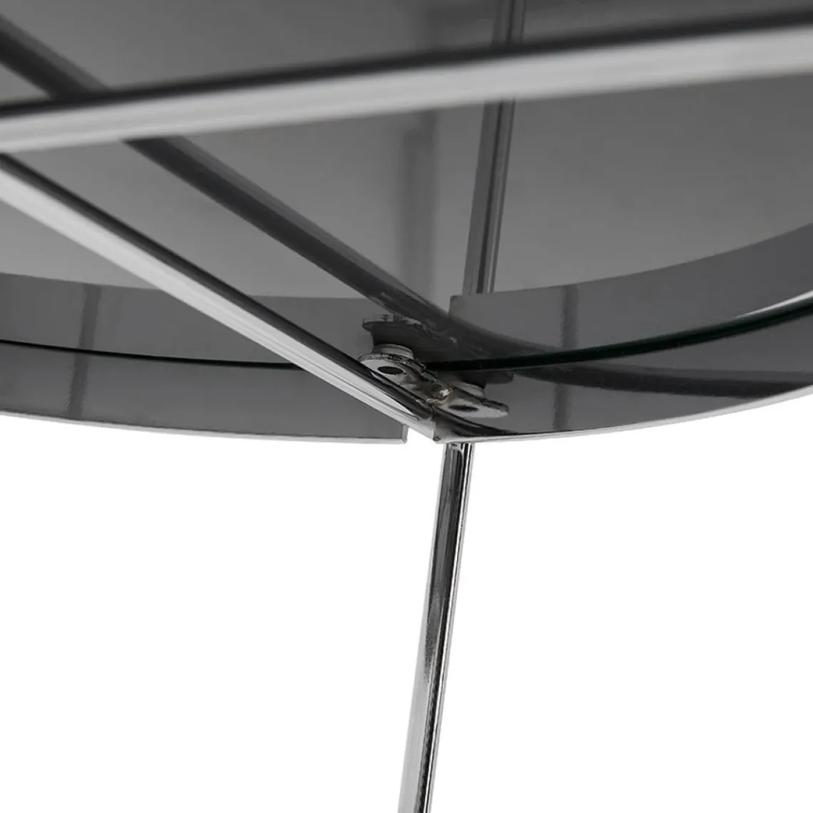 ALTEREGO Table d'appoint pliable 'KOLOS' couleur chrome Hot