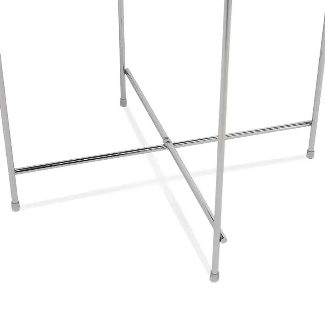 ALTEREGO Table d'appoint pliable 'KOLOS' couleur chrome Hot