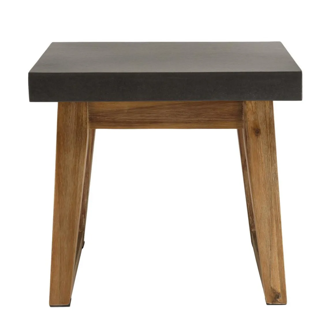 Macabane Table d'appoint rectangulaire effet béton foncé pieds trapèze HECTOR Hot