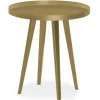 3S. x Home Table d'appoint ronde à rebord Bipolart Métal Or