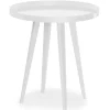 3S. x Home Table d'appoint ronde à rebord Bipolart Métal Blanc Sale