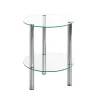 3S. x Home Table d'appoint ronde plateau en verre transparent Best