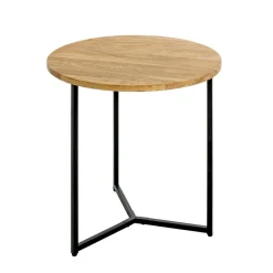 3S. x Home Table d'appoint ronde plateau chène Hot