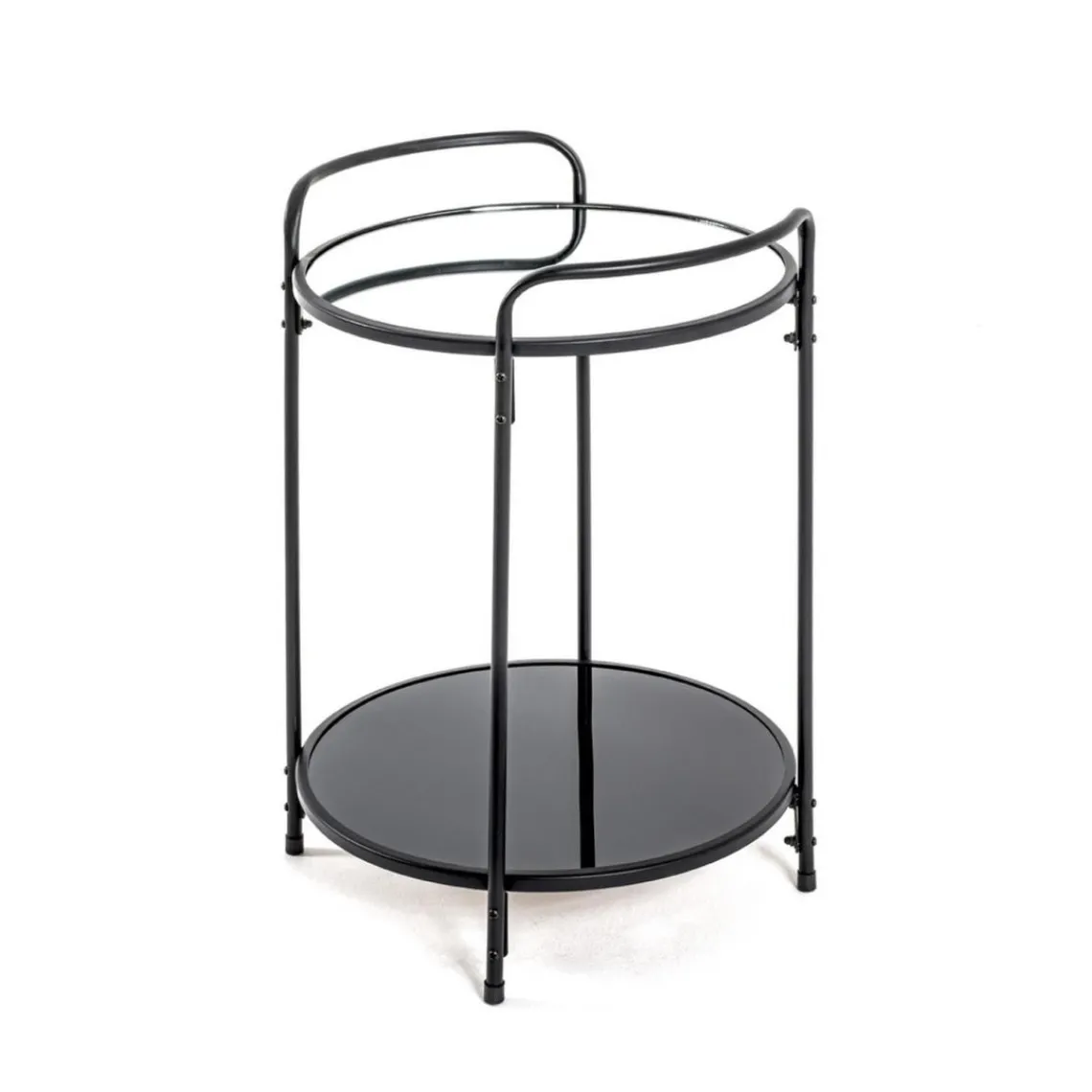 3S. x Home Table d'appoint ronde structure en tube d'acier laqué Outlet