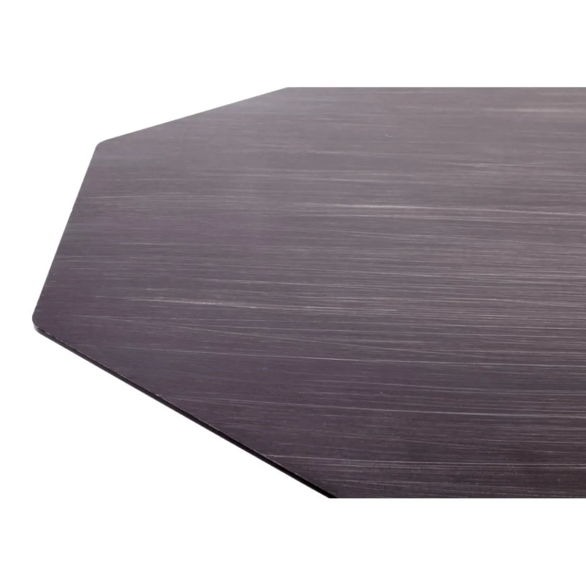 3S. x Home Table d'appoint structure en Acier laqué avec plateau en Métal massif laqué Noir grisonnant Clearance