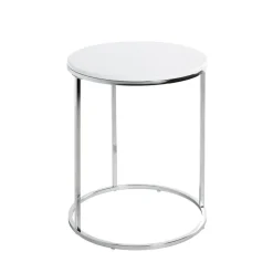 3S. x Home table d'appoint Structure en tube d'acier chromé Discount