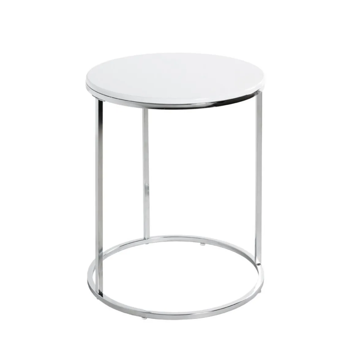 3S. x Home table d'appoint Structure en tube d'acier chromé Discount