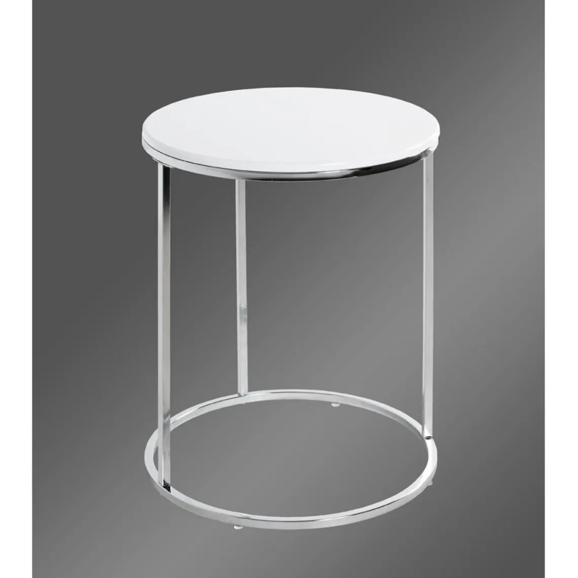 3S. x Home table d'appoint Structure en tube d'acier chromé Discount