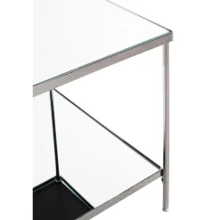 3S. x Home Table d'appoint étagères en verre miroir en acier chromé Sale