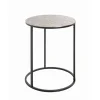 3S. x Home Table d'appointe en tube d'acier laqué noir, plateau en structure aluminium New
