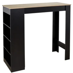 3S. x Home Table De Bar Mange Debout Avec Étagères Cheers Discount