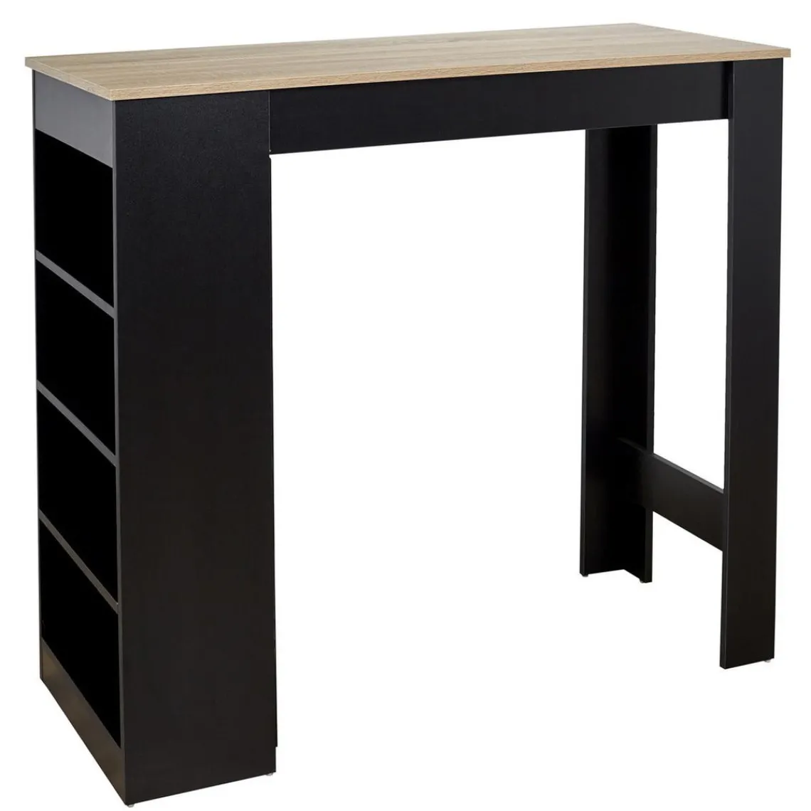 3S. x Home Table De Bar Mange Debout Avec Étagères Cheers Discount