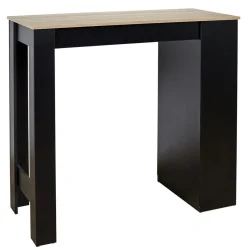 3S. x Home Table De Bar Mange Debout Avec Étagères Cheers Discount