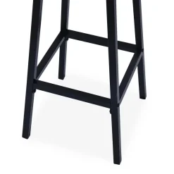3S. x Home Table de bar style industriel avec ses 2 tabourets Jostin Bois et Métal Noir