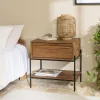 Macabane Table de chevet 1 niche bois de teck recyclé Clearance
