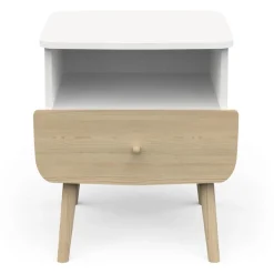 3 SUISSES Table de chevet 1 niche et 1 tiroir blanche FIRMIANA Discount