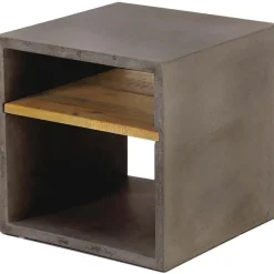 3S. x Home Table de Chevet 2 Niches Béton GOZA Discount