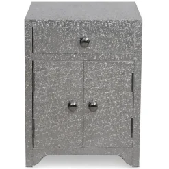 3S. x Home Table de chevet 1 tiroir Argent HERMAN Hot