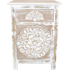 3S. x Home Table de chevet 1 tiroir et 1 porte battante Tasha Vintage Hot