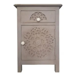 3S. x Home Table de chevet 1 tiroir et 1 porte battante Tasha Marron Sale