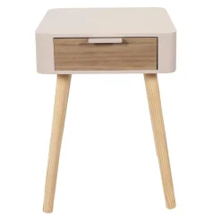3S. x Home Table de Chevet 1 Tiroir En Bois Rose Best