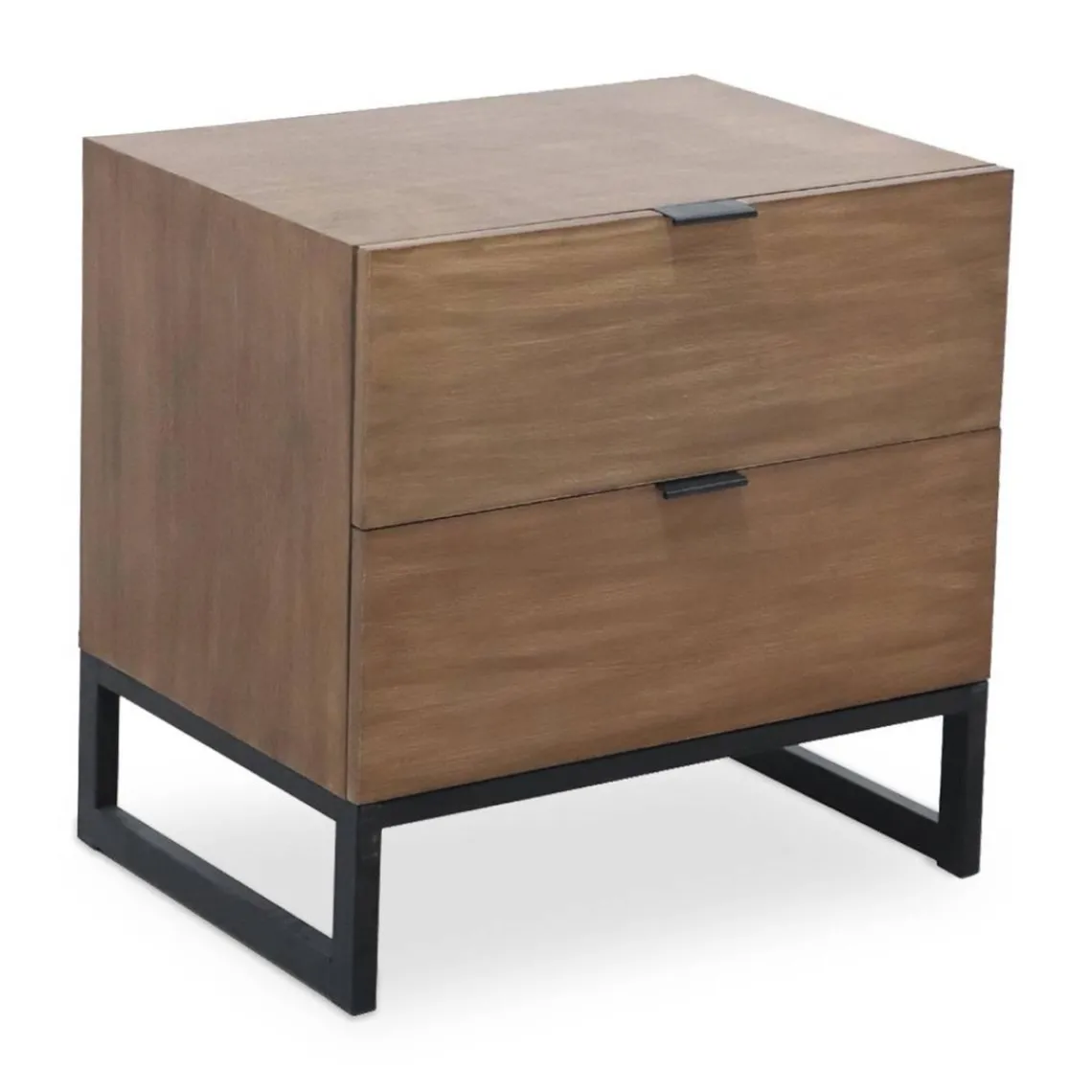 3S. x Home Table De Chevet 2 tiroirs Panara Chêne Clair New