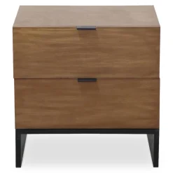 3S. x Home Table De Chevet 2 tiroirs Panara Chêne Clair New