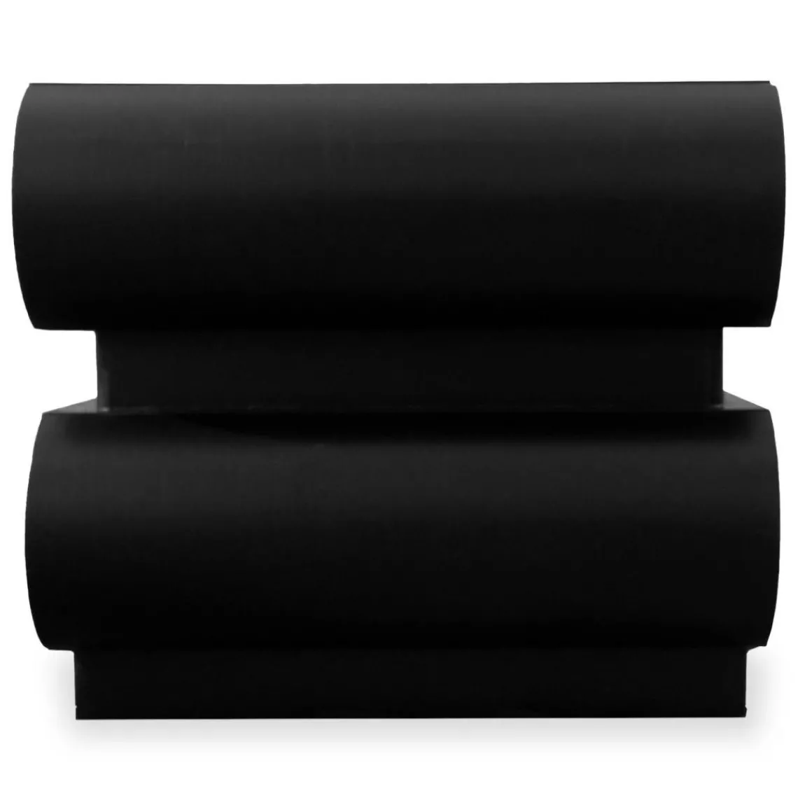 3S. x Home Table de chevet avec 2 tiroirs arrondis Mezade Noir Outlet