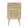 Calicosy Table de chevet avec cannage en rotin naturel Best