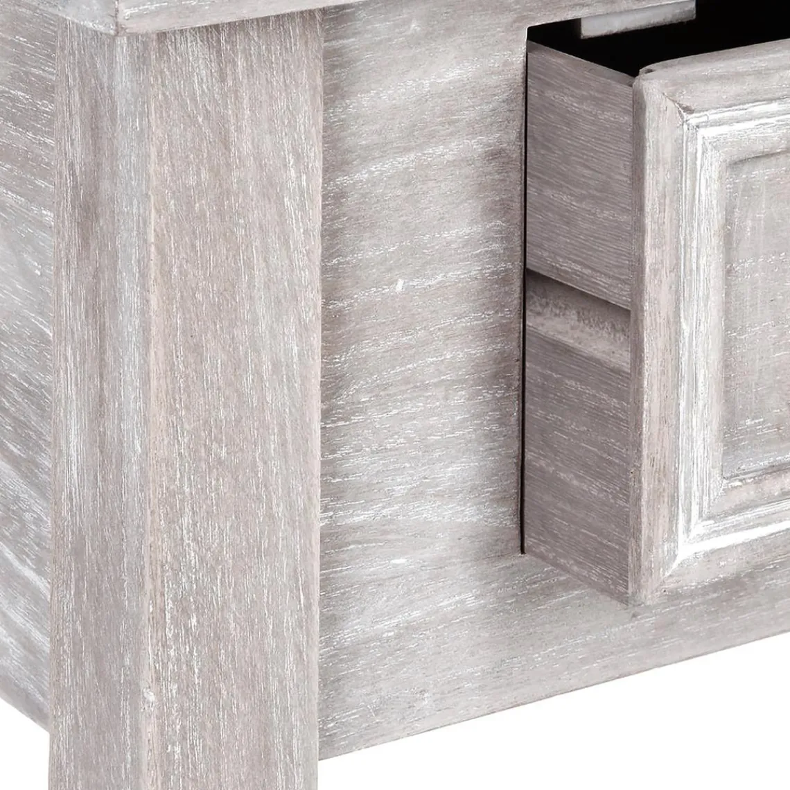 3S. x Home Table de chevet bois naturel Blanc Hot