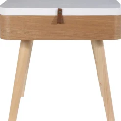3S. x Home Table de Chevet Coffre Beige et Blanche SVOLDER